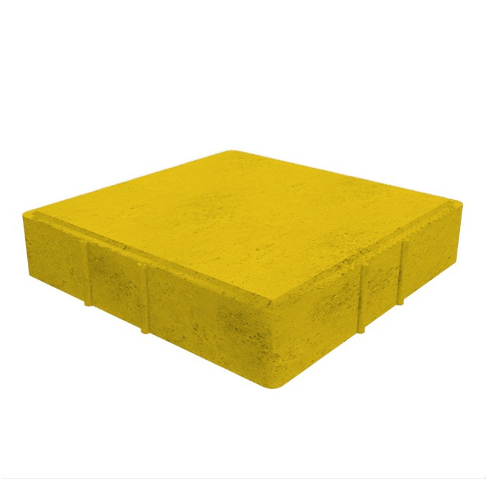 Квадратная тротуарная плитка 300х300х60 мм Желтый